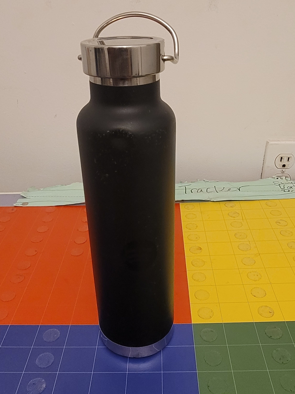 Black Spotify Steel Insulated Water Bottle with Carry Handle